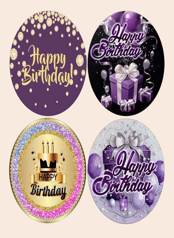 SLGIFT Vinyl Happy Birthday Theme Sticker, Self-Adhesive Vinyl Stickers, 40 Pieces, 2 x 2 Inches Round Sticker, 4 Unique Designs, R105 - Image 2